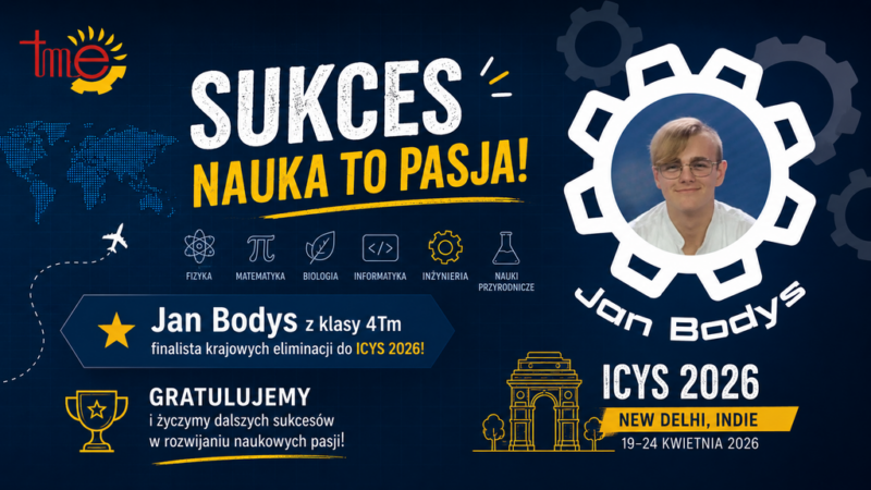 Jan Bodys finalistą ICYS 2026