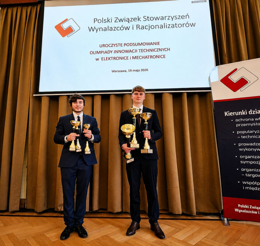 Laureaci Olimpiady Innowacji Technicznych w Elektronice i Mechatronice z ZSEE TME z nagrodami